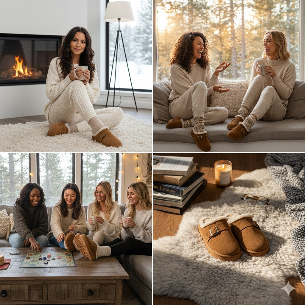 ComfyFoot Cozy Buckle Clogs – Warm, Chic & Ultra-Comfortable Slippers